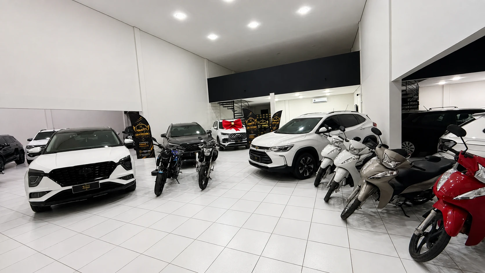 Veículos expostos no showroom da Splendore